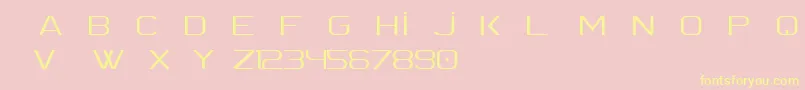 Spac3 Slim ttf free Font – Yellow Fonts on Pink Background