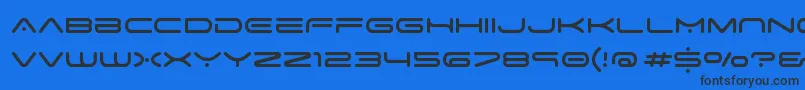 space age Font – Black Fonts on Blue Background