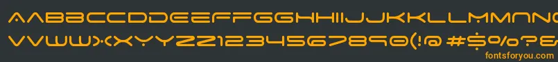 space age Font – Orange Fonts on Black Background