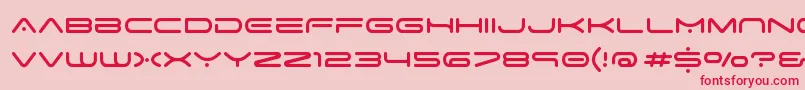 space age Font – Red Fonts on Pink Background