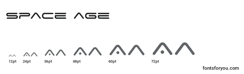 Размеры шрифта Space age