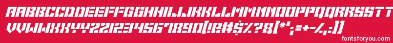 Space Cadets Italic Font – White Fonts on Red Background