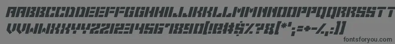 Space Cadets Italic Font – Black Fonts on Gray Background