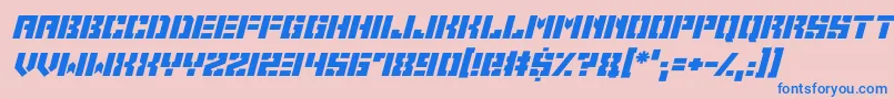 Space Cadets Italic Font – Blue Fonts on Pink Background