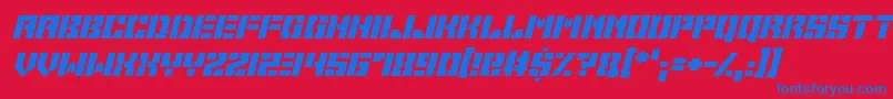 Space Cadets Italic Font – Blue Fonts on Red Background