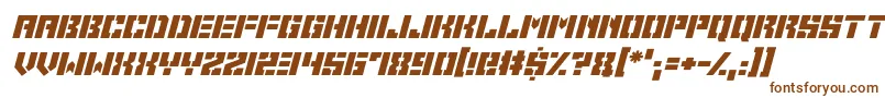 Space Cadets Italic Font – Brown Fonts on White Background