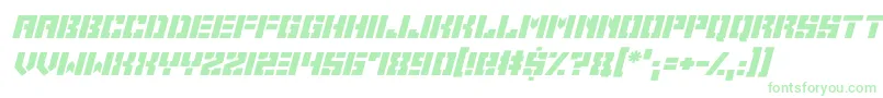 Space Cadets Italic Font – Green Fonts on White Background