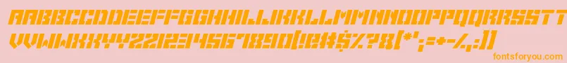 Space Cadets Italic Font – Orange Fonts on Pink Background