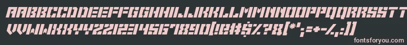 Space Cadets Italic Font – Pink Fonts on Black Background