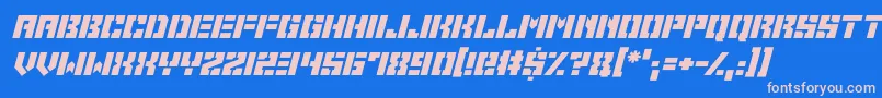 Space Cadets Italic Font – Pink Fonts on Blue Background