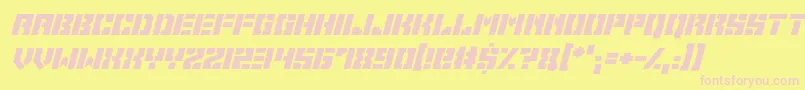 Space Cadets Italic Font – Pink Fonts on Yellow Background