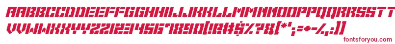 Space Cadets Italic Font – Red Fonts on White Background