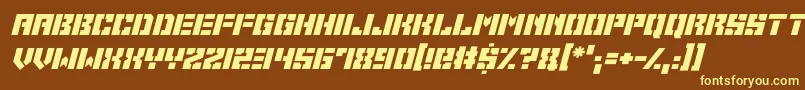 Space Cadets Italic Font – Yellow Fonts on Brown Background