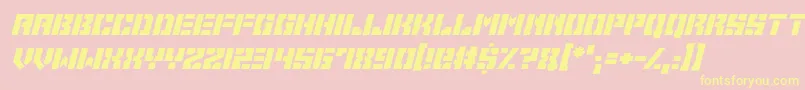 Space Cadets Italic Font – Yellow Fonts on Pink Background