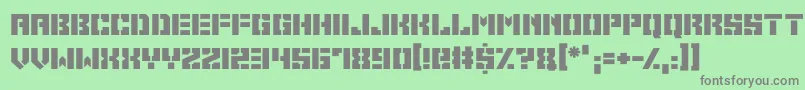 Space Cadets Font – Gray Fonts on Green Background