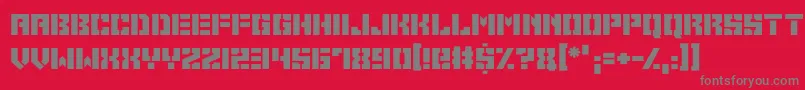 Space Cadets Font – Gray Fonts on Red Background