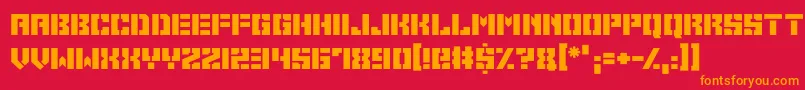 Space Cadets Font – Orange Fonts on Red Background