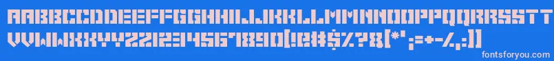 Space Cadets Font – Pink Fonts on Blue Background