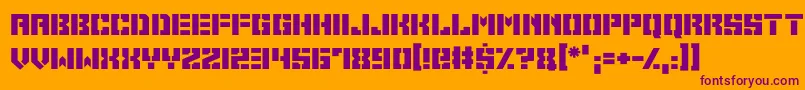 Space Cadets Font – Purple Fonts on Orange Background