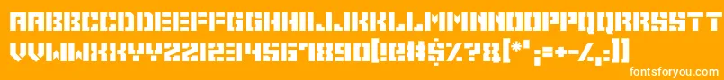 Space Cadets Font – White Fonts on Orange Background