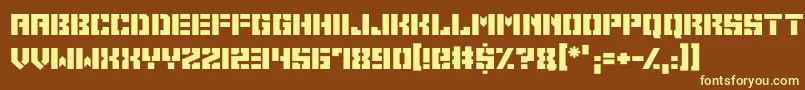 Space Cadets Font – Yellow Fonts on Brown Background