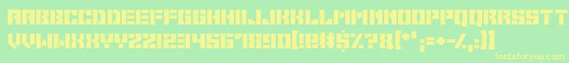 Space Cadets Font – Yellow Fonts on Green Background