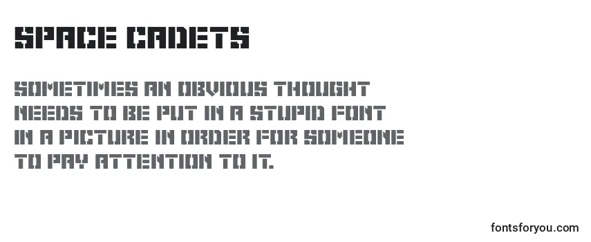 Review of the Space Cadets Font