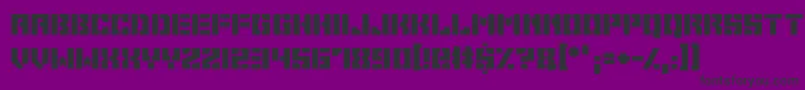 フォントSpace Cadets – 紫の背景に黒い文字