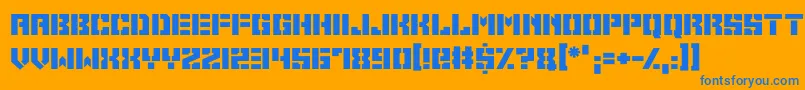 Space Cadets Font – Blue Fonts on Orange Background