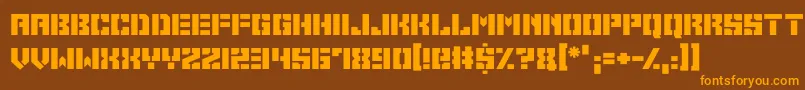 Space Cadets Font – Orange Fonts on Brown Background