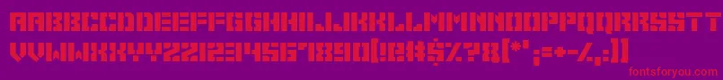 Space Cadets Font – Red Fonts on Purple Background