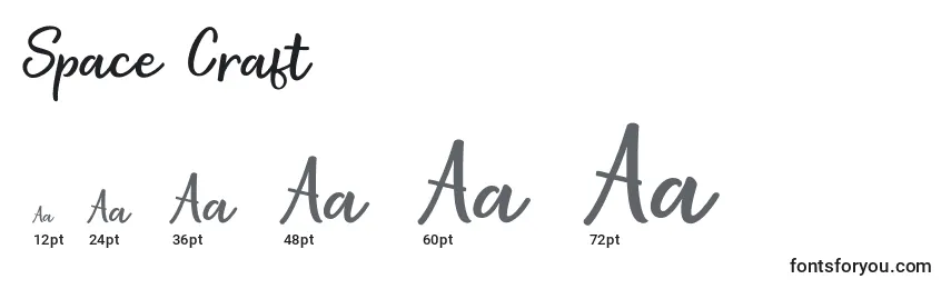 Space Craft Font Sizes