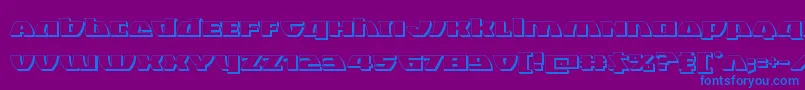 Blackbishop3D Font – Blue Fonts on Purple Background