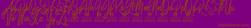 Space Jam Personal use Font – Brown Fonts on Purple Background