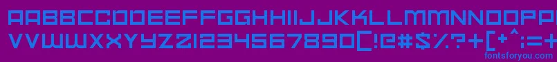 Space Madness Font – Blue Fonts on Purple Background