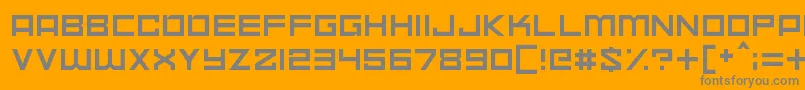 Space Madness Font – Gray Fonts on Orange Background