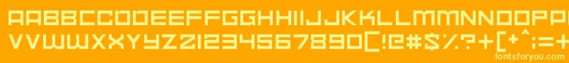 Space Madness Font – Yellow Fonts on Orange Background