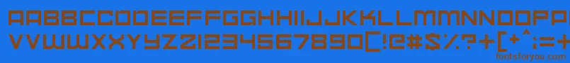 Space Madness Font – Brown Fonts on Blue Background