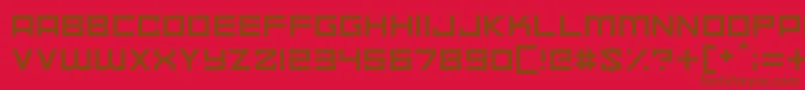 フォントSpace Madness – 赤い背景に茶色の文字