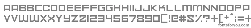 Space Madness-fontti – harmaat kirjasimet valkoisella taustalla