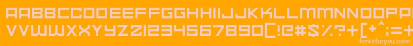 Шрифт Space Madness – розовые шрифты на оранжевом фоне