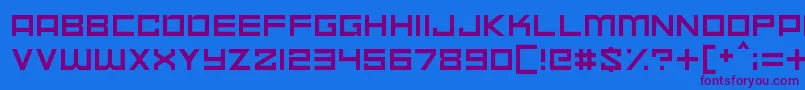 Space Madness Font – Purple Fonts on Blue Background