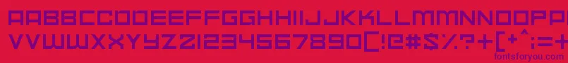 Więcej informacji o czcionce Space Madness Czcionka Space Madness – fioletowe czcionki na czerwonym tle