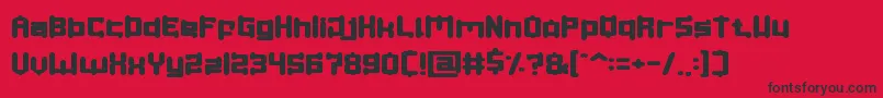 SPACE OBJECT Font – Black Fonts on Red Background