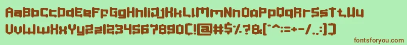 SPACE OBJECT Font – Brown Fonts on Green Background