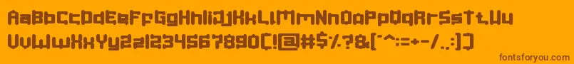 SPACE OBJECT Font – Brown Fonts on Orange Background