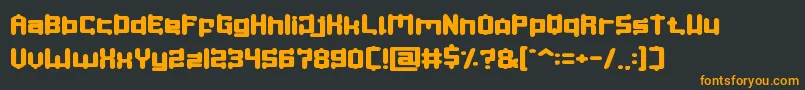 SPACE OBJECT Font – Orange Fonts on Black Background