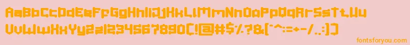 SPACE OBJECT Font – Orange Fonts on Pink Background