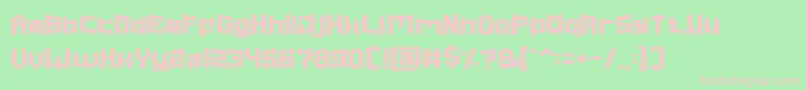 SPACE OBJECT Font – Pink Fonts on Green Background