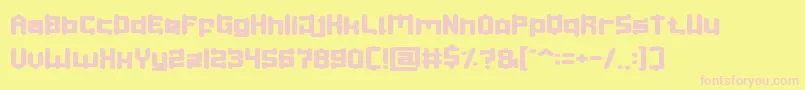 SPACE OBJECT Font – Pink Fonts on Yellow Background